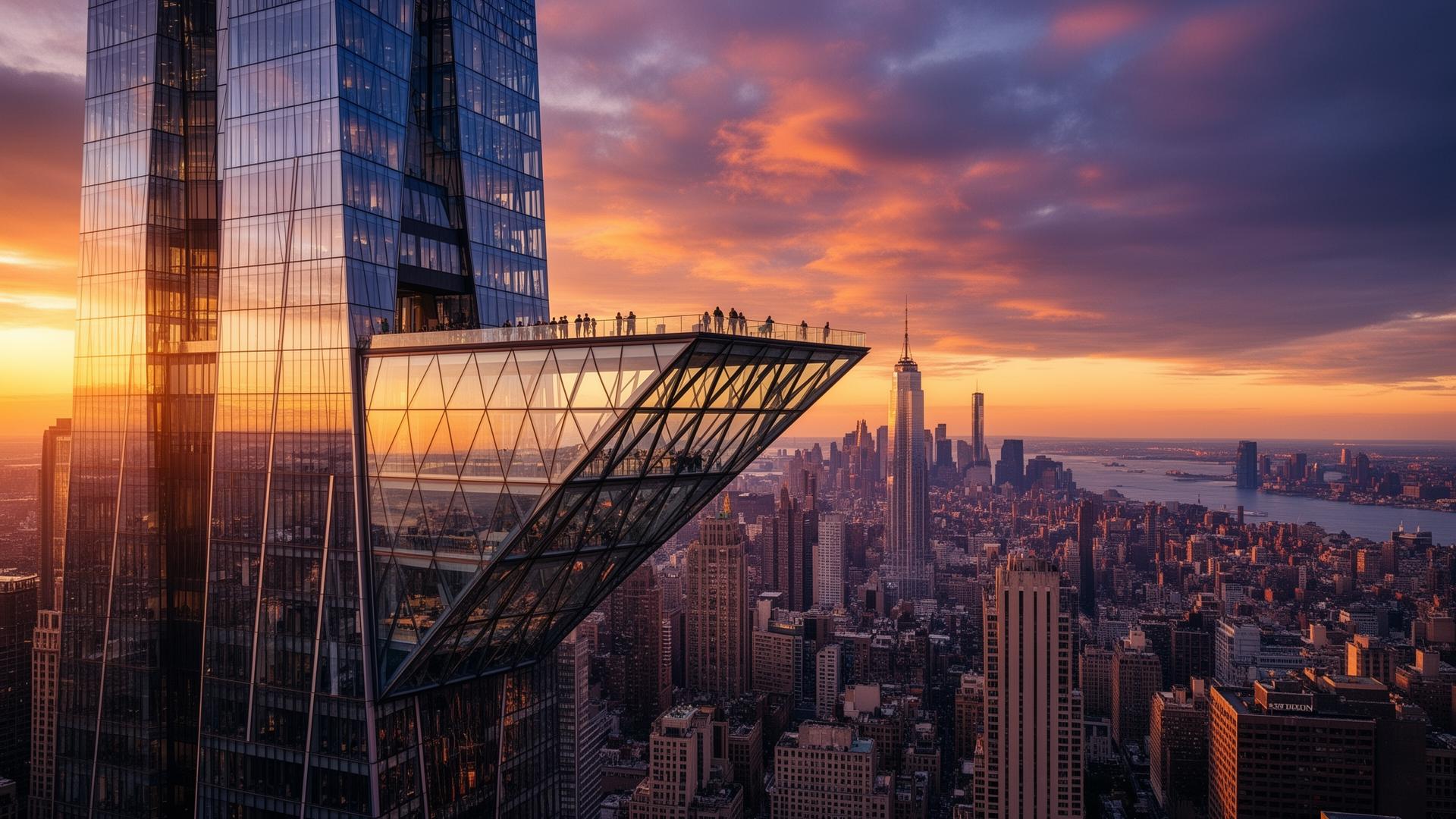 The Edge observation deck at Hudson Yards, New York City